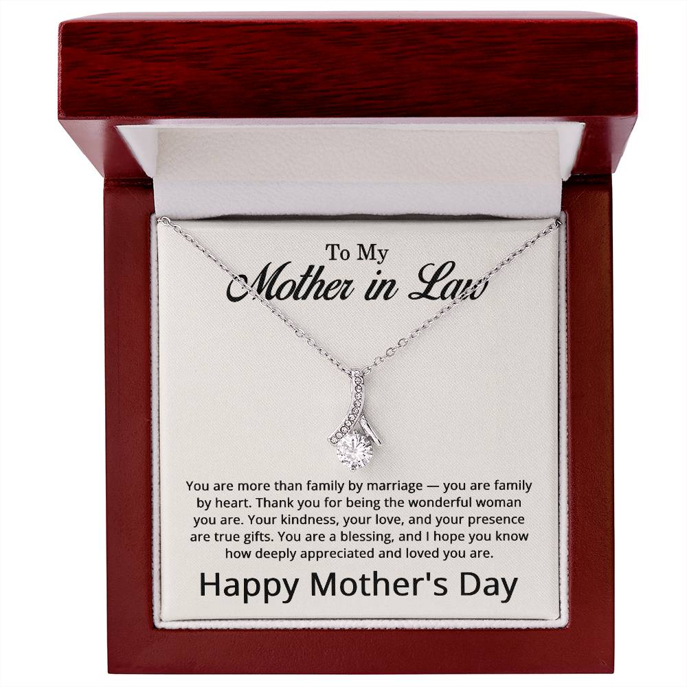 Mother‑in‑Law Mother’s Day Necklace with Message Card – Sentimental Jewelry Gift
