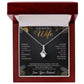 To My Beautiful Wife Necklace from Husband Wife Christmas Gifts from Husband You Will Forever Be My Queen Wife Necklace Alluring Beauty Pendant