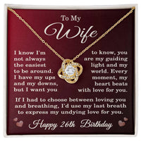 Load image into Gallery viewer, 26th Birthday Gifts for Wife - To My Wife Necklace
