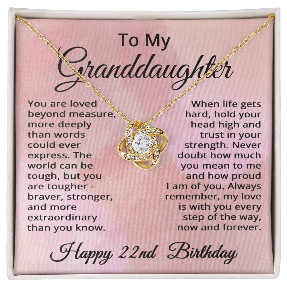 22nd Birthday Gifts for Granddaughter Happy 22nd Birthday Necklace Jewelry 22 Years Old Birthday Gift