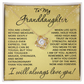 Granddaughter Gift To My Granddaughter Necklace from Grandpa Grandma Grandparents for Graduation Christmas Birthday Love Knot Pendant
