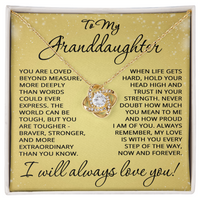 Load image into Gallery viewer, Granddaughter Gift To My Granddaughter Necklace from Grandpa Grandma Grandparents for Graduation Christmas Birthday Love Knot Pendant
