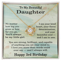 Load image into Gallery viewer, 3rd Birthday Gifts for Daughter - To My Daughter Necklace
