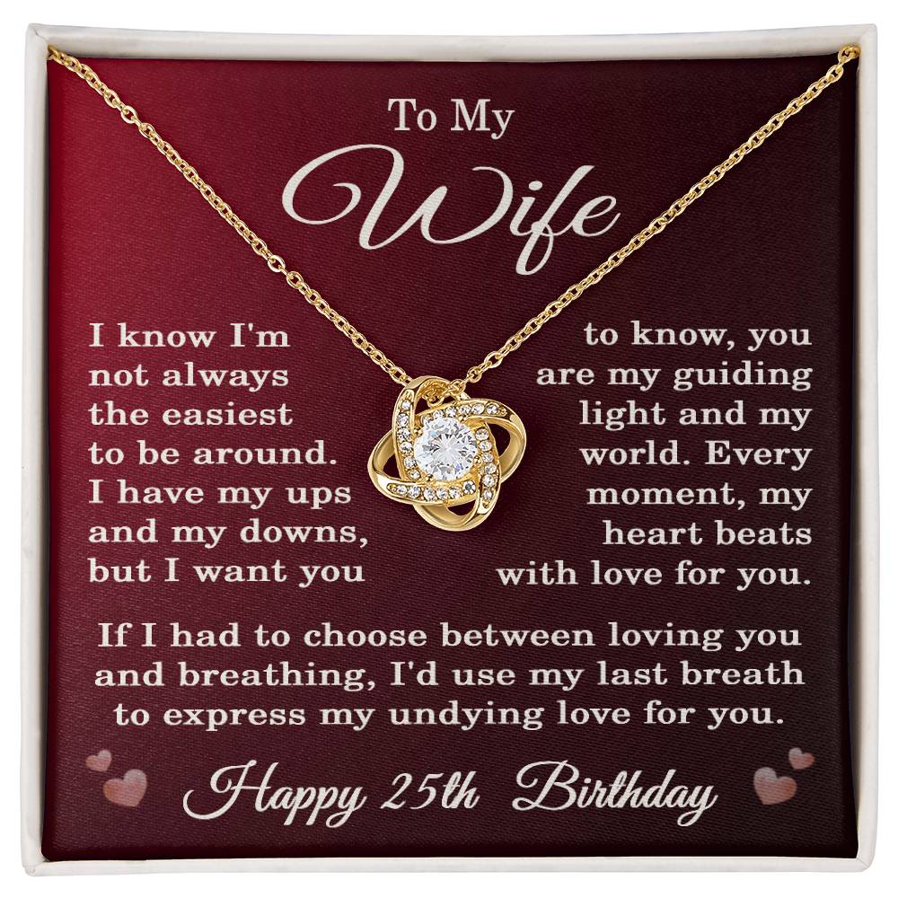 25th Birthday Gifts for Wife Happy 25th Birthday Necklace Jewelry 25 Years Old Birthday Gift