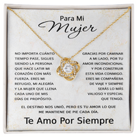 Load image into Gallery viewer, Regalo para mujer cumpleaños, Regalo De Aniversario en español - Collar Love Knot
