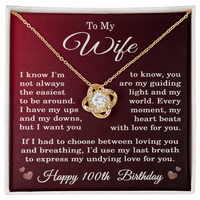 Load image into Gallery viewer, 100th Birthday Gifts for Wife - To My Wife Necklace
