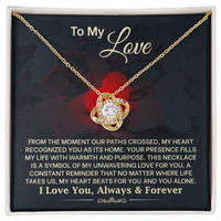 Load image into Gallery viewer, To My Love Necklace for Wife – Love Knot Necklace for Wife - Wedding Anniversary Jewelry for Women
