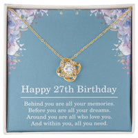 Load image into Gallery viewer, 27th Birthday Gifts for Women Best Friend Gift for Her 27 Year Old Birthday Necklace
