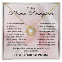 Load image into Gallery viewer, To My Bonus Daughter Gifts from Stepmom - To My Bonus Daughter Necklace from Step mom
