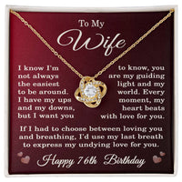 Load image into Gallery viewer, 76th Birthday Gifts for Wife - To My Wife Necklace
