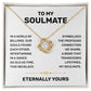 To My Soulmate Necklace for Women Wedding Day Gift for Bride from Groom
