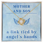 Mother’s Day Gift from Son – Mom Love Knot Necklace for Birthday or Christmas – A Link Tied by Angels Hands