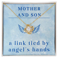 Load image into Gallery viewer, Necklace for Mom from Son, Mother and Son Love Knot with Angel Wings Message Card ShineOn Fulfillment
