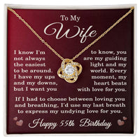 Load image into Gallery viewer, 55th Birthday Gifts for Wife - To My Wife Necklace
