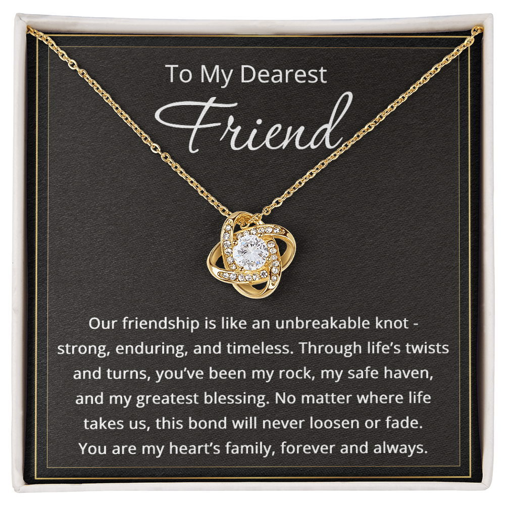 To My Friend Necklace for Women Friendship Necklace The Knot Of Bestie Jewelry BFF Gift Love Knot Pendant