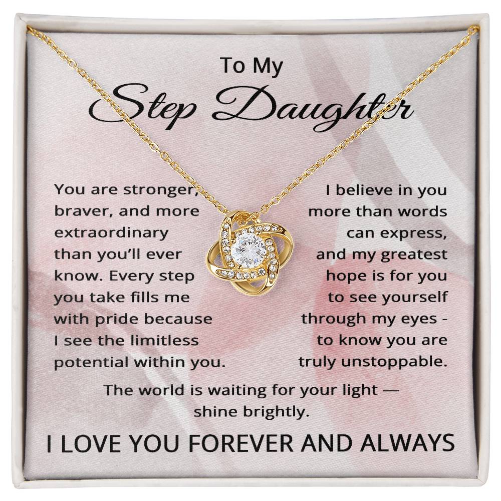 To My Step Daughter Necklace - Stepdaughter Gifts from Stepdad - Step Daughter Gifts from Stepmom