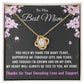 Thank You Mom Necklace – Love Knot Pendant Gift for Christmas, Birthday, or Mother’s Day – From Family