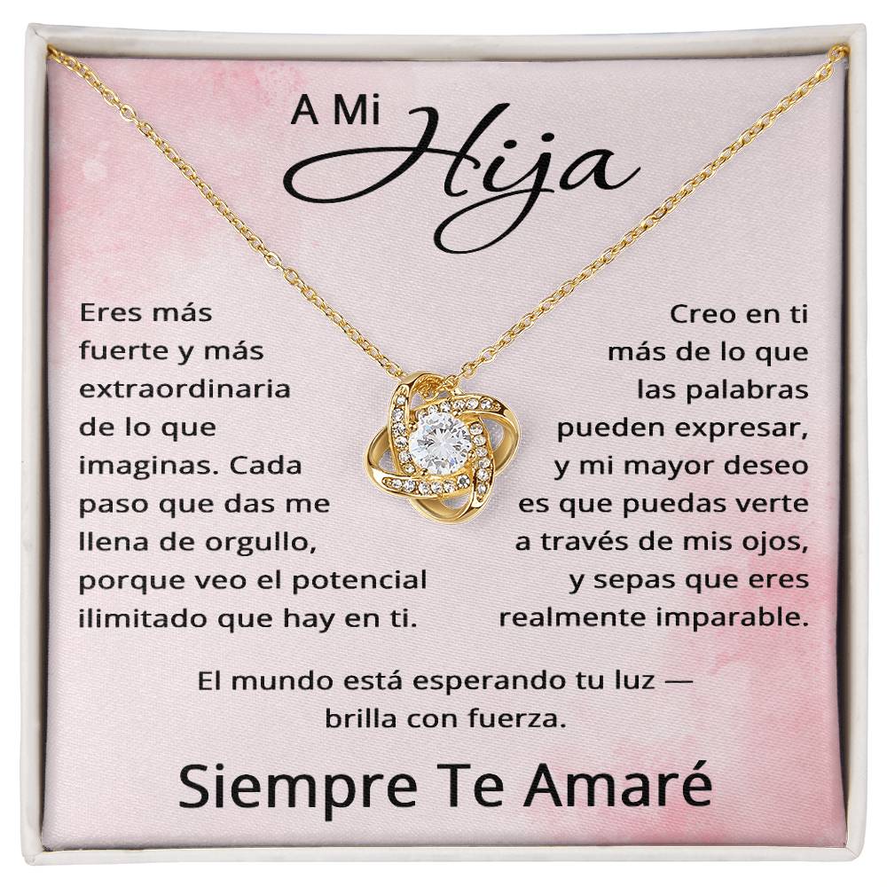 A Mi Hija Collar - A Mi Hija Necklace - Regalo Para Mi Hija En Español - Gift for My Daughter in Spanish