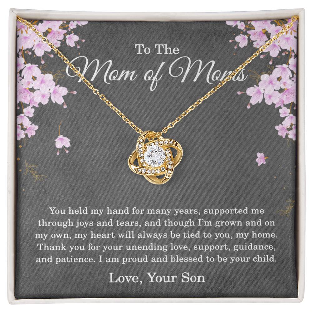 To My Mom Necklace from Son – Heartfelt Gift for Mother's Day, Birthday, or Christmas – Thank You for Your Unending Love