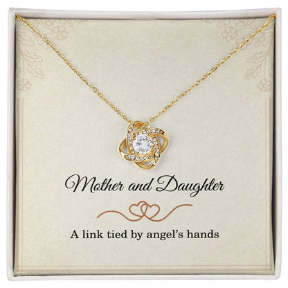Mother’s Day Gift for Daughter – Mother and Daughter Love Knot Pendant for Birthday or Christmas – A Link Tied by Angels Hands