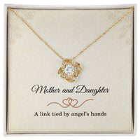 Load image into Gallery viewer, Mother’s Day Gift for Daughter – Mother and Daughter Gift - Mom Love Knot Pendant for Birthday or Christmas – A Link Tied by Angels Hands ShineOn Fulfillment
