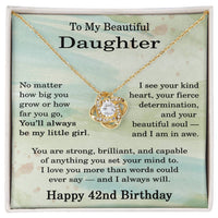 Load image into Gallery viewer, 42nd Birthday Gifts for Daughter - To My Daughter Necklace
