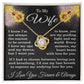 To My Wife Necklace from Husband with Flowers