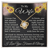 Load image into Gallery viewer, To My Wife Necklace from Husband with Flowers
