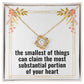 First Time Mom Necklace – Expecting Mom Gift for Baby Shower, Mother’s Day, or Birthday – Love Knot Pendant with The Smallest Things Fill the Biggest Spaces in Your Heart