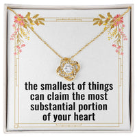 Load image into Gallery viewer, New Mom Gift – Love Knot Necklace for New Mother with Heartfelt Message Card, Baby Shower Gift ShineOn Fulfillment
