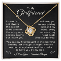 Load image into Gallery viewer, To My Girlfriend Necklace for Women, Jewelry for Birthday, Christmas, Valentine's Day, or Anniversary - Love Knot Pendant
