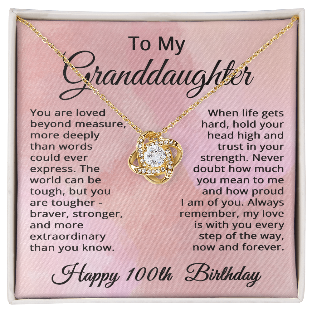 100th Birthday Gifts for Granddaughter Happy 100th Birthday Necklace Jewelry 100 Years Old Birthday Gift