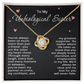 To My Unbiological Sister Necklace for Women Best Friend Gifts for Christmas Bestie Birthday Step Sister Gift for Her Bonus Sister Friendship BFF Sister-in-Law Gift