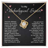Load image into Gallery viewer, To My Unbiological Sister Necklace for Women Best Friend Gifts for Christmas Bestie Birthday Step Sister Gift for Her Bonus Sister Friendship BFF Sister-in-Law Gift
