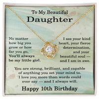 Load image into Gallery viewer, 10th Birthday Gifts for Daughter - To My Daughter Necklace
