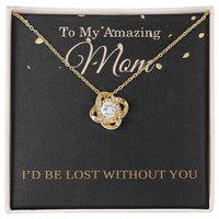 Load image into Gallery viewer, To My Amazing Mom Love Knot Necklace, Heartfelt Gift for Mom with Message Card ShineOn Fulfillment

