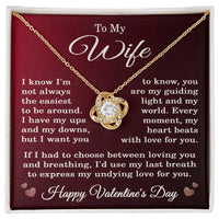 Load image into Gallery viewer, Valentine's Day Necklace for Wife, Love Knot Jewelry from Husband with Box

