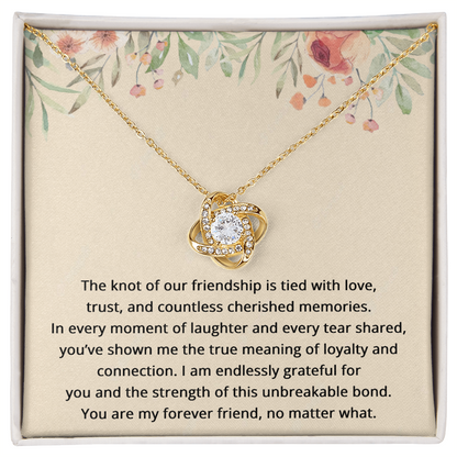 Best Friend Birthday Gifts for Her Best Friend Necklace Friendship Jewelry The Knot Of Jewelry Bestie Christmas Gift BFF