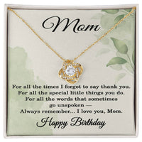 Load image into Gallery viewer, To My Mom Necklace - Birthday Gifts for Mom - Birthday Jewelry for Mothers from Daughters
