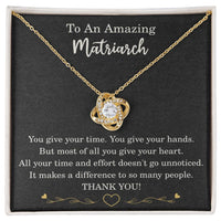 Load image into Gallery viewer, To An Amazing Matriarch Necklace – Meaningful Gift for Matriarch – Heartfelt Thank You Gift for Family Elder
