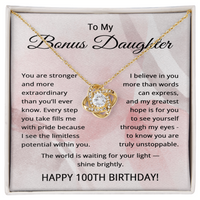 Load image into Gallery viewer, 100th Birthday Gifts for Bonus Daughter - 100th Birthday Necklace for Stepdaughter - To My Step Daughter Necklace
