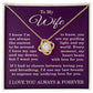 To My Wife Necklace from Husband Anniversary Gift for Wife with Purple Background