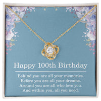 Load image into Gallery viewer, 100th Birthday Gifts for Women Best Friend Gift for Her 100 Year Old Birthday Necklace
