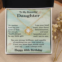 Load image into Gallery viewer, 40th Birthday Gifts for Daughter - To My Daughter Necklace
