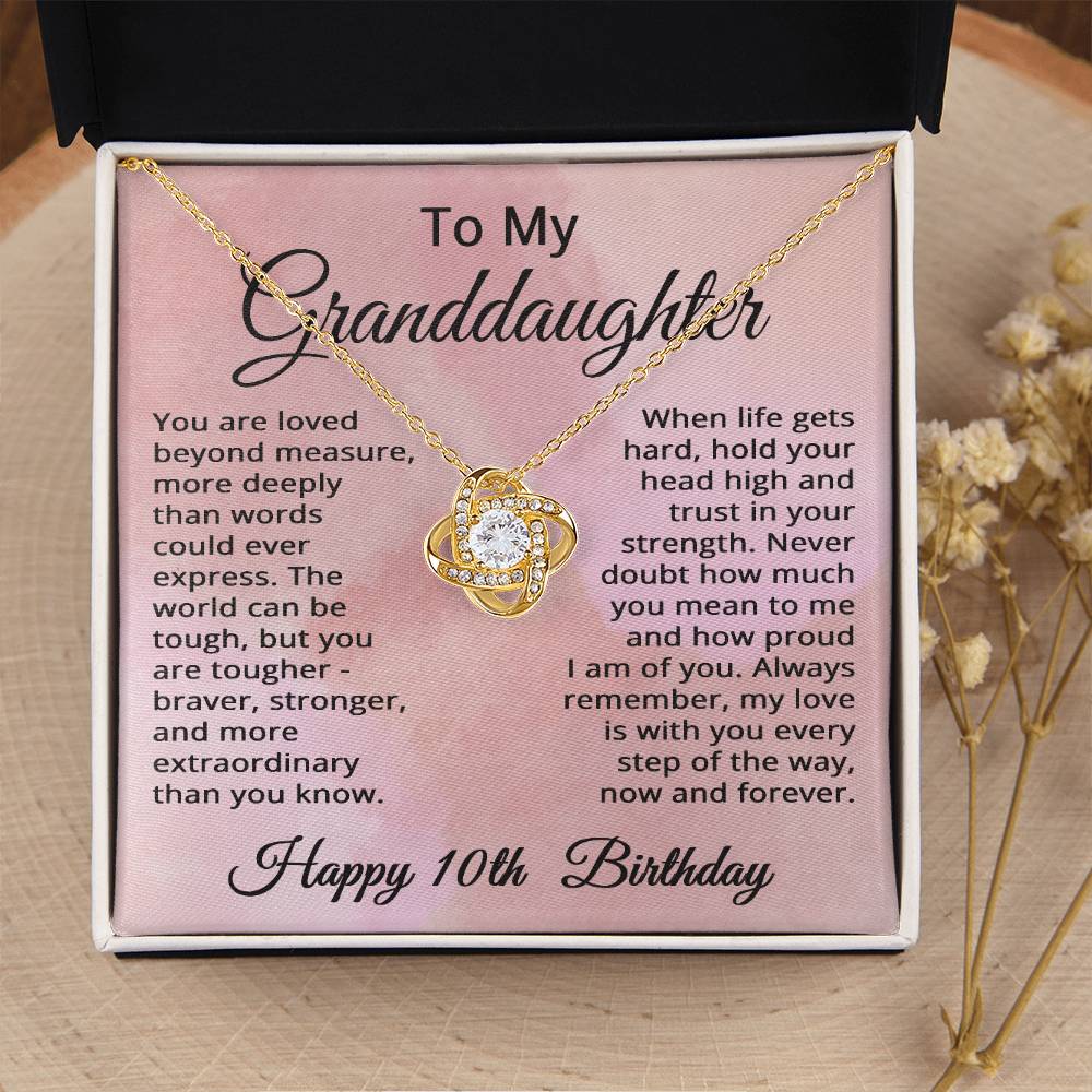 10th Birthday Gifts for Granddaughter Happy 10th Birthday Necklace Jewelry 10 Years Old Birthday Gift