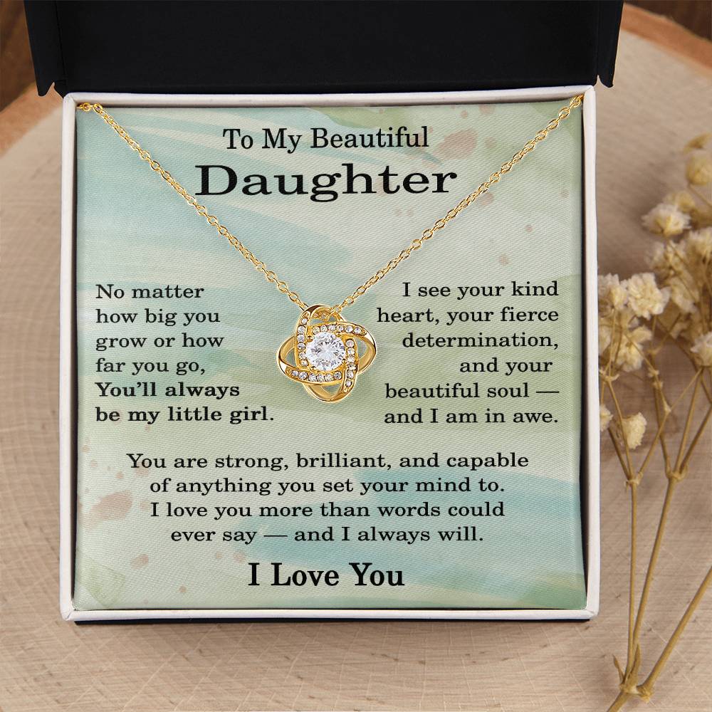 To My Daughter Necklace from Dad and Mom