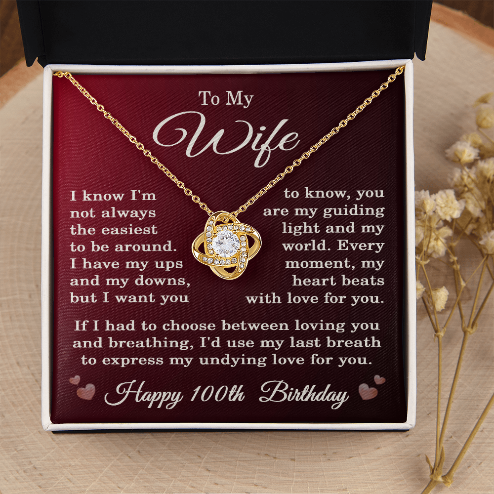 100th Birthday Gifts for Wife Happy 100th Birthday Necklace Jewelry 100 Years Old Birthday Gift