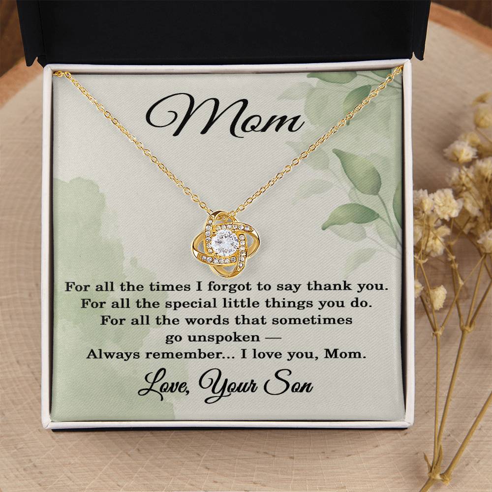 Mom Necklace from Son - Mom Birthday Gift from Son - Jewelry for Mothers from Son
