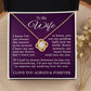 To My Wife Necklace from Husband Anniversary Gift for Wife with Purple Background