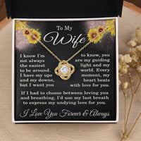 Load image into Gallery viewer, To My Wife Necklace from Husband with Flowers
